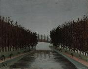 Henri Rousseau Le Canal painting